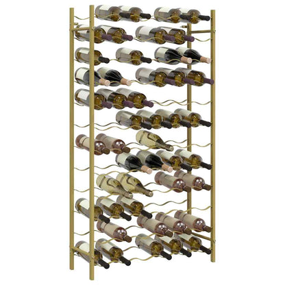 340913 vidaXL Wine Rack for 72 Bottles Gold Metal