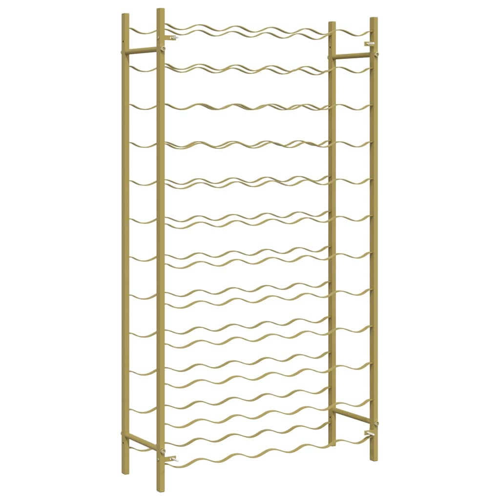 340913 vidaXL Wine Rack for 72 Bottles Gold Metal