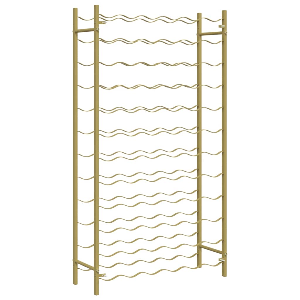 Wine Rack for 72 Bottles Gold Metal