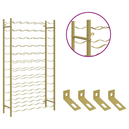 340913 vidaXL Wine Rack for 72 Bottles Gold Metal