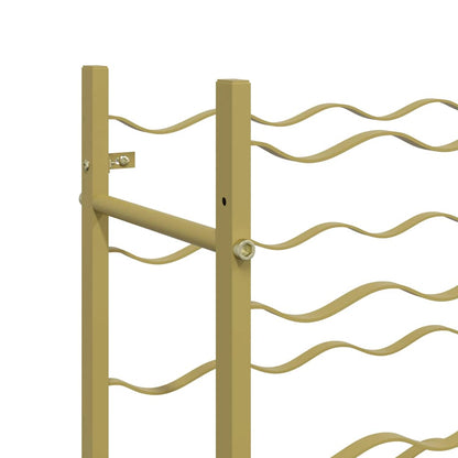 340913 vidaXL Wine Rack for 72 Bottles Gold Metal