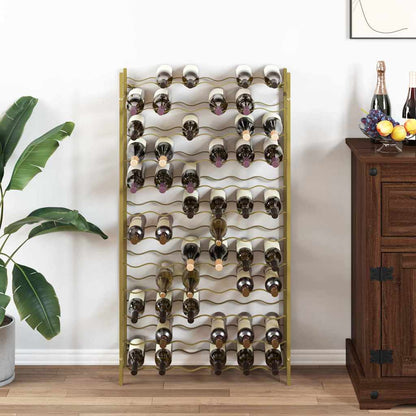 340913 vidaXL Wine Rack for 72 Bottles Gold Metal