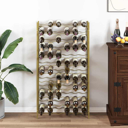 Wine Rack for 72 Bottles Gold Metal