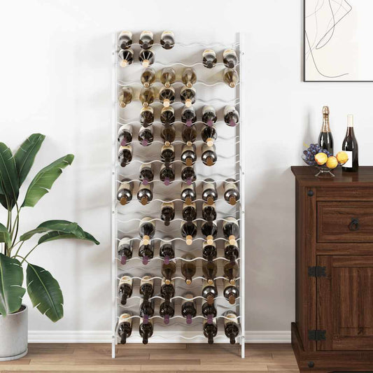 Wine Rack for 96 Bottles White Metal