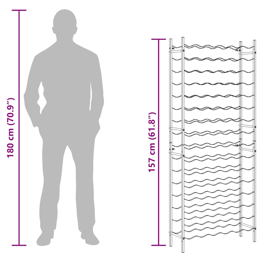 Wine Rack for 96 Bottles Gold Metal