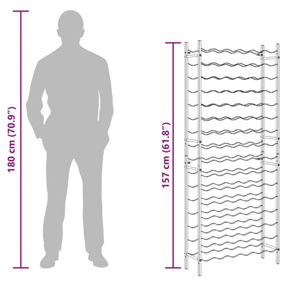 Wine Rack for 96 Bottles Gold Metal