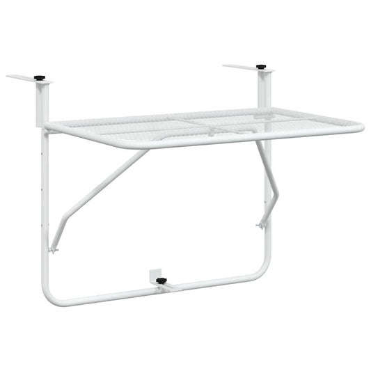 340916 vidaXL Balcony Table White 60x40 cm Steel