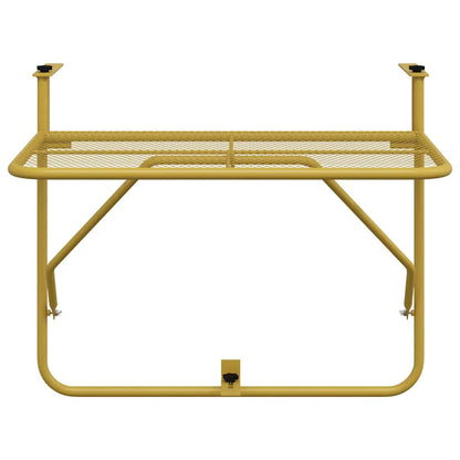 Balcony Table Gold 60x40 cm Steel
