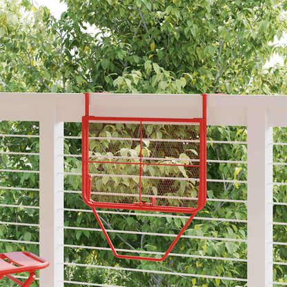 Balcony Table Red 60x40 cm Steel