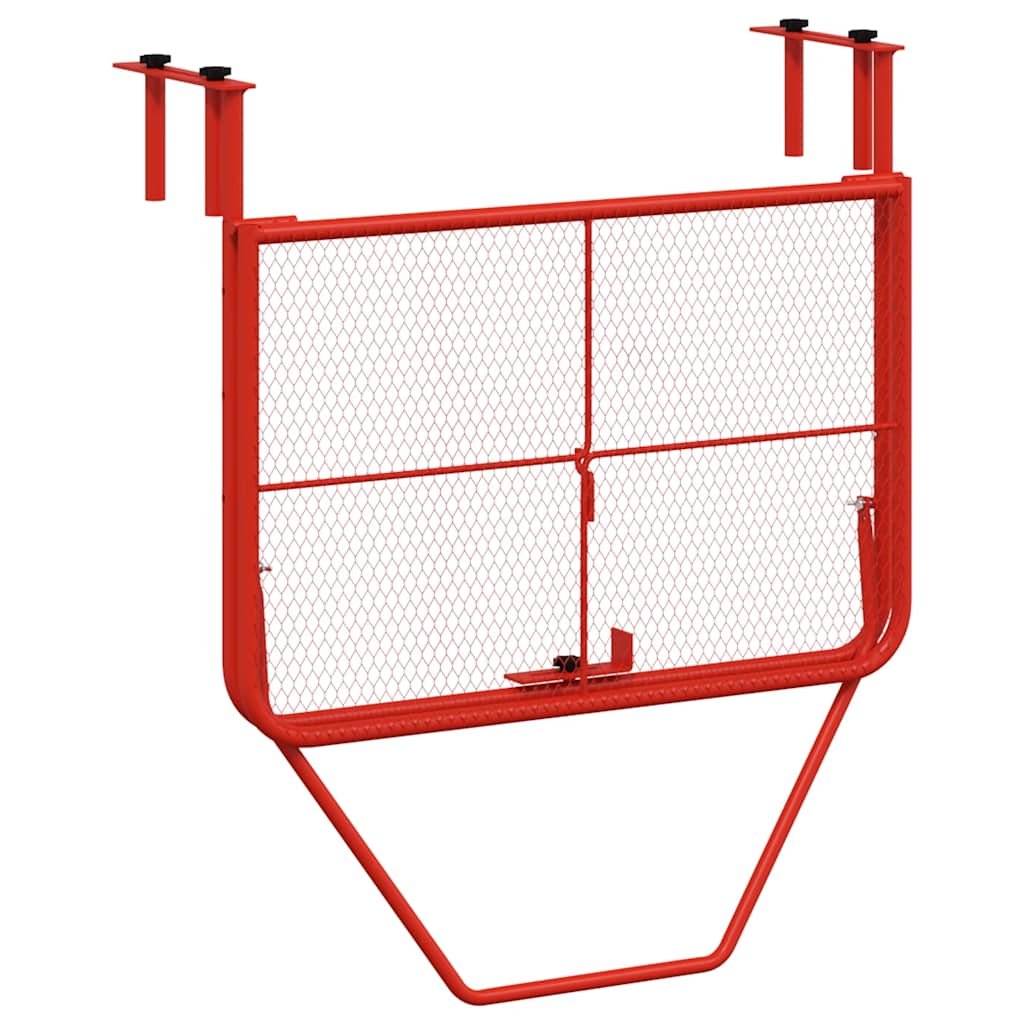 Balcony Table Red 60x40 cm Steel