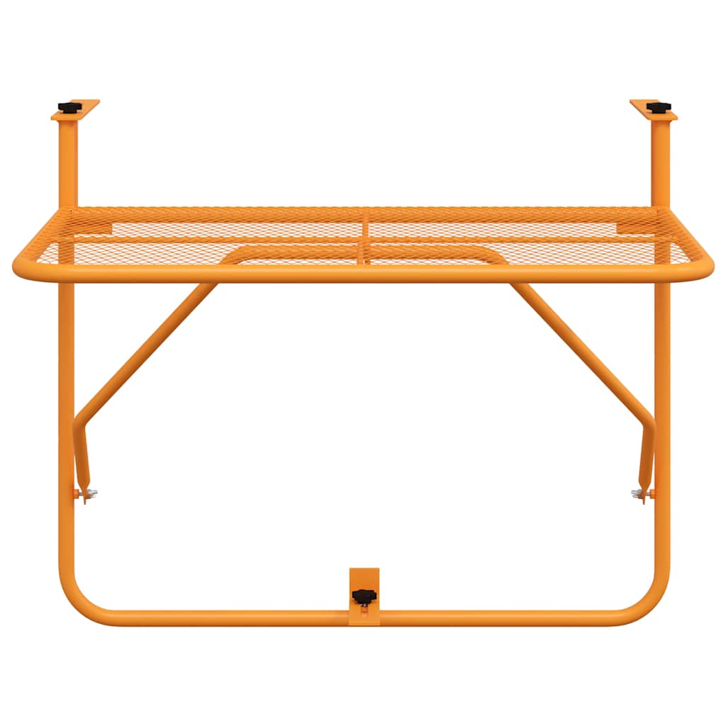 Balcony Table Yellow 60x40 cm Steel