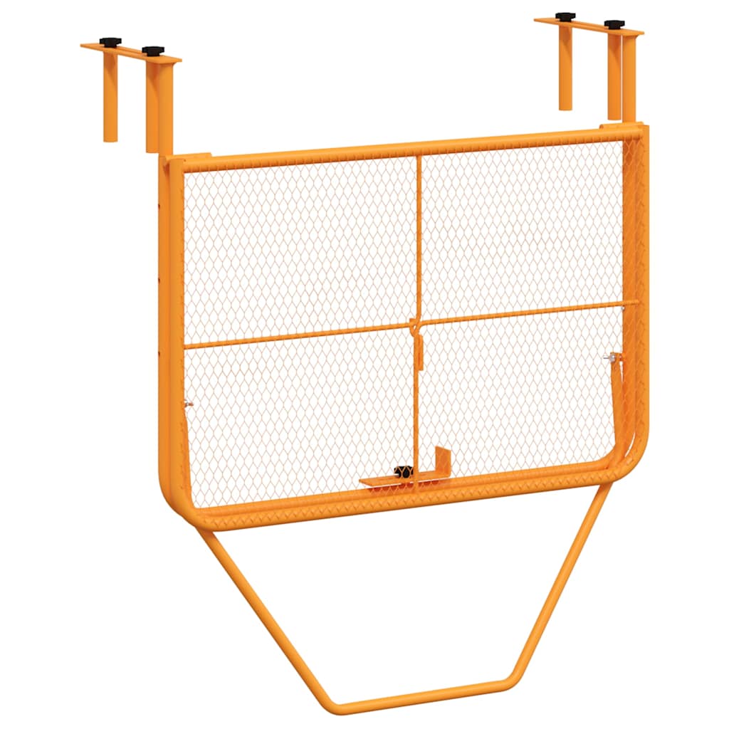 Balcony Table Yellow 60x40 cm Steel