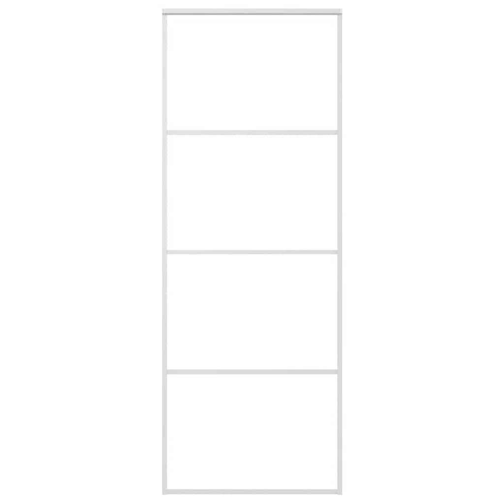 Sliding Door ESG Glass and Aluminium 76x205 cm White