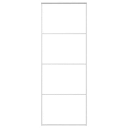 Sliding Door ESG Glass and Aluminium 76x205 cm White
