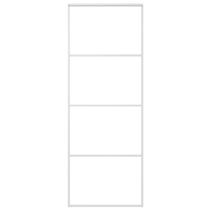 151656 vidaXL Sliding Door ESG Glass and Aluminium 76x205 cm White