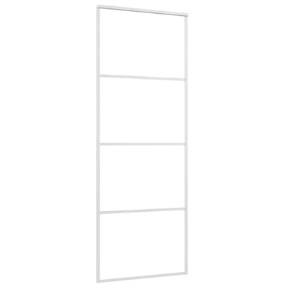 151656 vidaXL Sliding Door ESG Glass and Aluminium 76x205 cm White