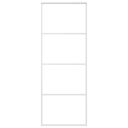 Sliding Door Frosted ESG Glass and Aluminium 76x205 cm White