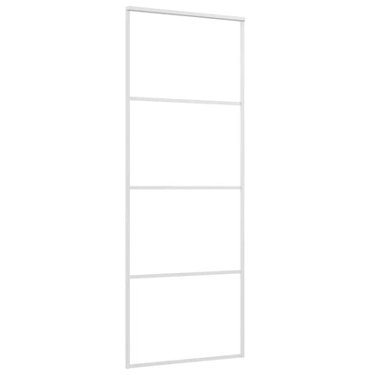 Sliding Door Frosted ESG Glass and Aluminium 76x205 cm White