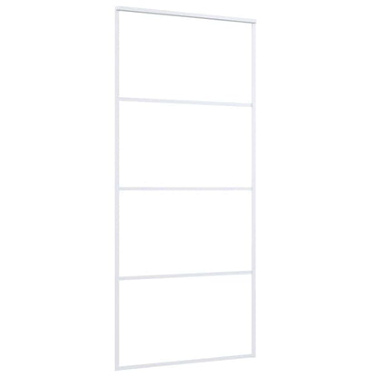 151660 vidaXL Sliding Door ESG Glass and Aluminium 90x205 cm White