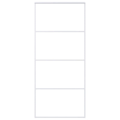 151661 vidaXL Sliding Door Frosted ESG Glass and Aluminium 90x205 cm White