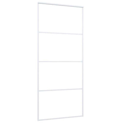 151661 vidaXL Sliding Door Frosted ESG Glass and Aluminium 90x205 cm White