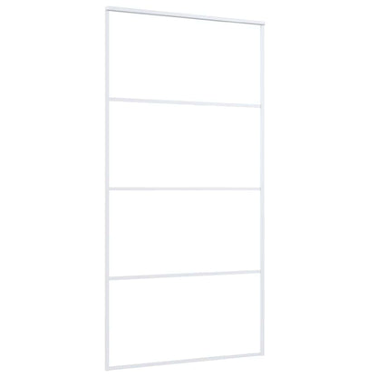 Sliding Door ESG Glass and Aluminium 102.5x205 cm White