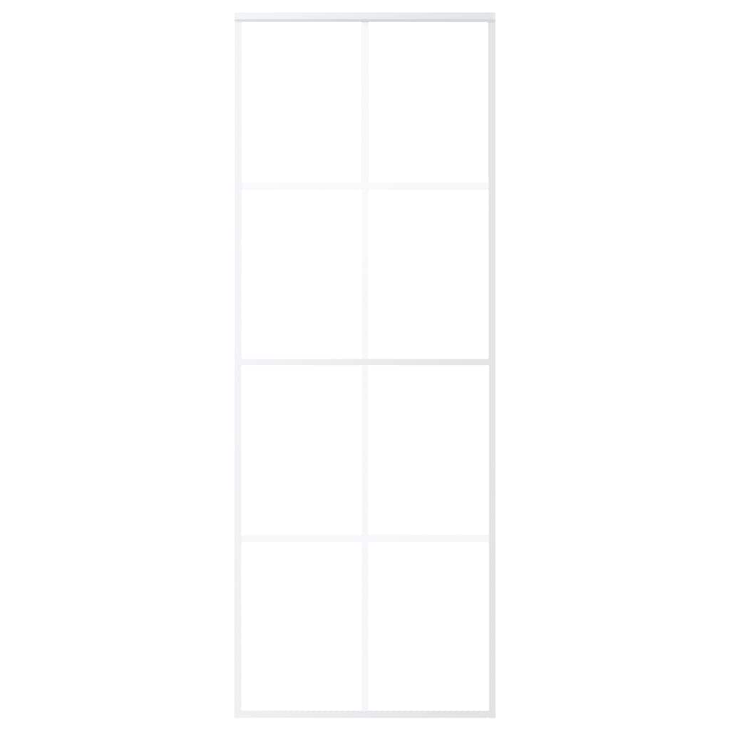 Sliding Door ESG Glass and Aluminium 76x205 cm White