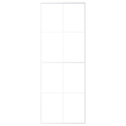 Sliding Door ESG Glass and Aluminium 76x205 cm White