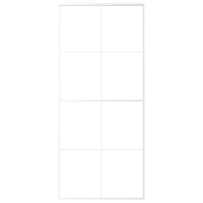 151672 vidaXL Sliding Door ESG Glass and Aluminium 90x205 cm White