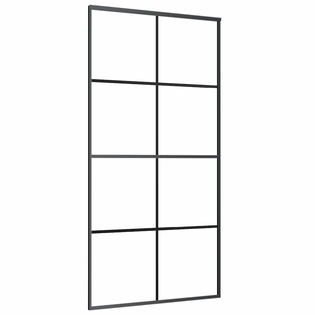 Sliding Door Black 102,5x205 cm ESG Glass and Aluminium