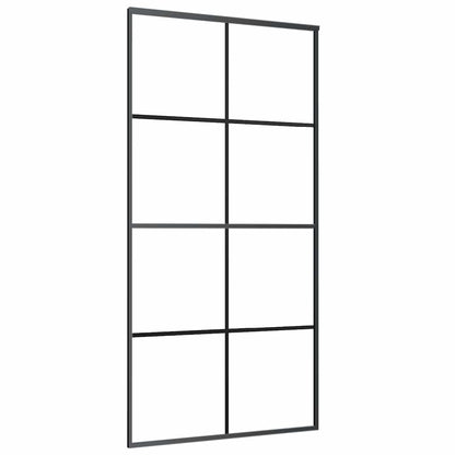 Sliding Door Black 102,5x205 cm ESG Glass and Aluminium