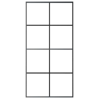 Sliding Door Black 102.5x205 cm ESG Glass and Aluminium