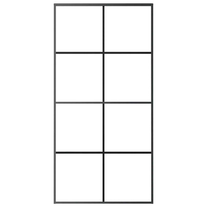 Sliding Door Black 102,5x205 cm ESG Glass and Aluminium