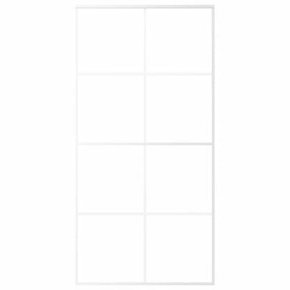 Sliding Door ESG Glass and Aluminium 102.5x205 cm White