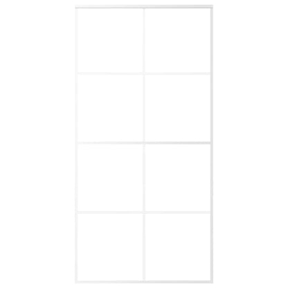 151676 vidaXL Sliding Door ESG Glass and Aluminium 102,5x205 cm White
