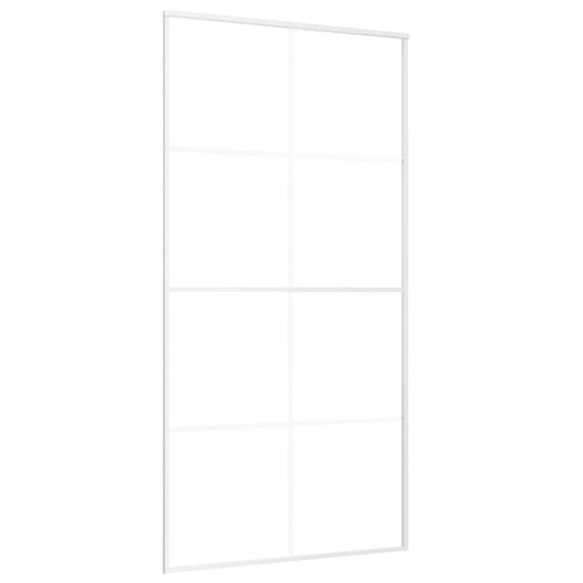 151677 vidaXL Sliding Door Frosted ESG Glass and Aluminium 102,5x205 cm White