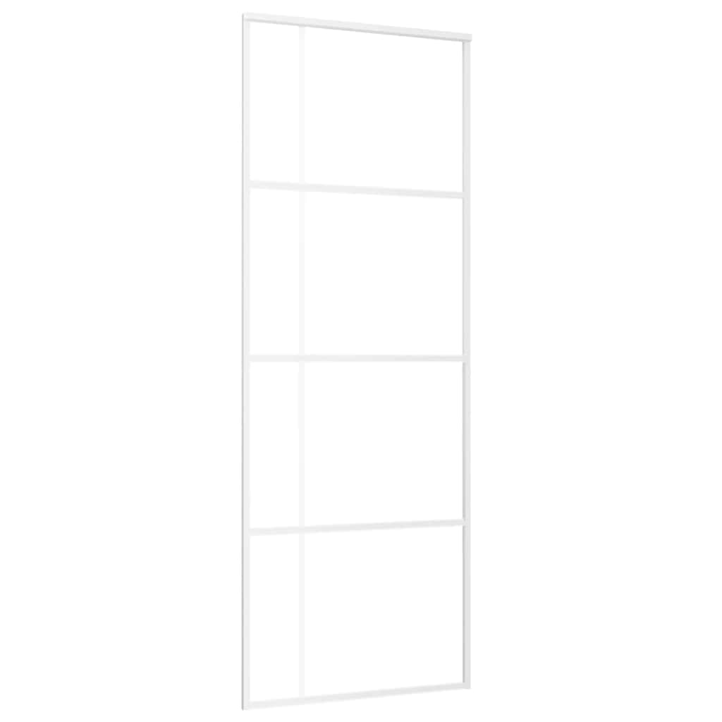Sliding Door ESG Glass and Aluminium 76x205 cm White