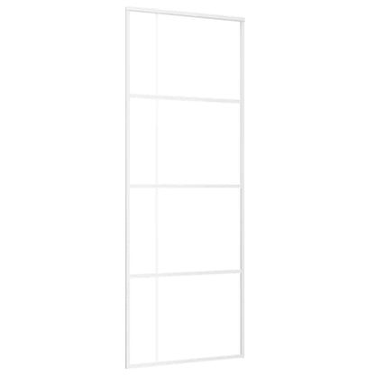 Sliding Door ESG Glass and Aluminium 76x205 cm White