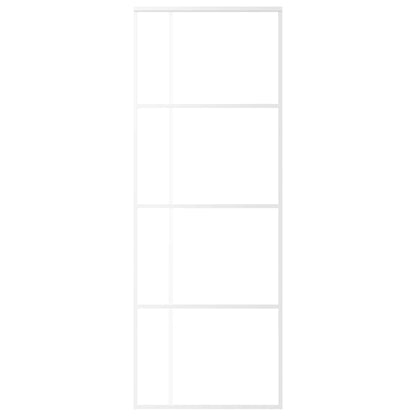 Sliding Door ESG Glass and Aluminium 76x205 cm White