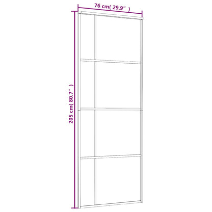 Sliding Door ESG Glass and Aluminium 76x205 cm White