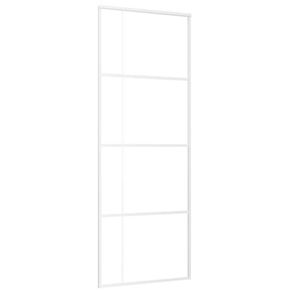 151681 vidaXL Sliding Door Frosted ESG Glass and Aluminium 76x205 cm White