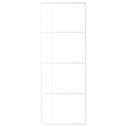 Sliding Door Frosted ESG Glass and Aluminium 76x205 cm White