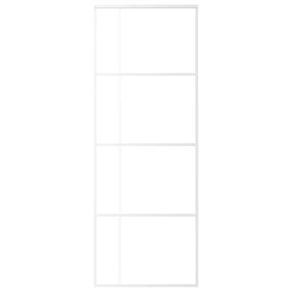 151681 vidaXL Sliding Door Frosted ESG Glass and Aluminium 76x205 cm White