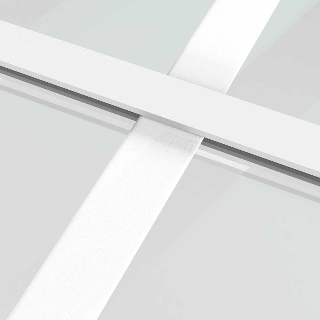 151681 vidaXL Sliding Door Frosted ESG Glass and Aluminium 76x205 cm White