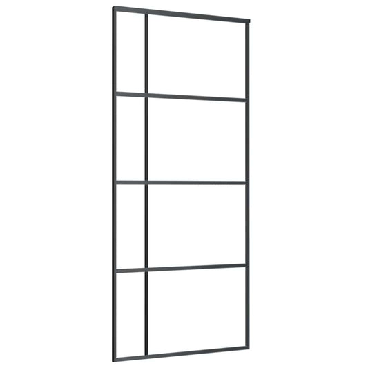 151682 vidaXL Sliding Door ESG Glass and Aluminium 90x205 cm Black