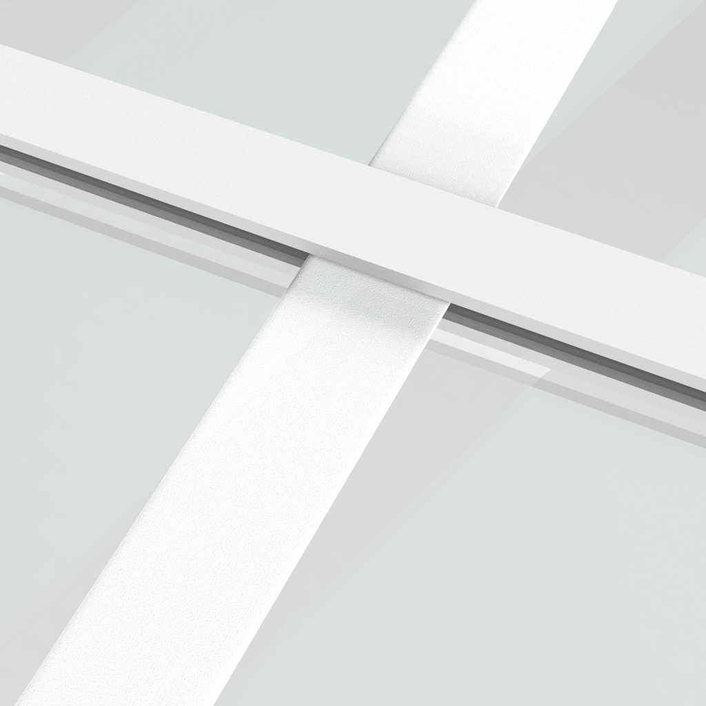 Sliding Door ESG Glass and Aluminium 90x205 cm White