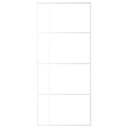 Sliding Door Frosted ESG Glass and Aluminium 90x205 cm White