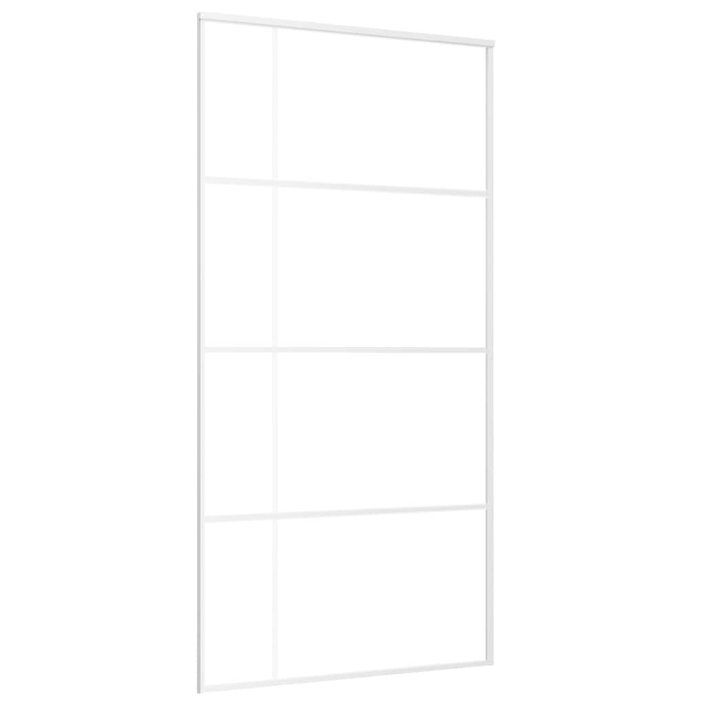 Sliding Door ESG Glass and Aluminium 102.5x205 cm White