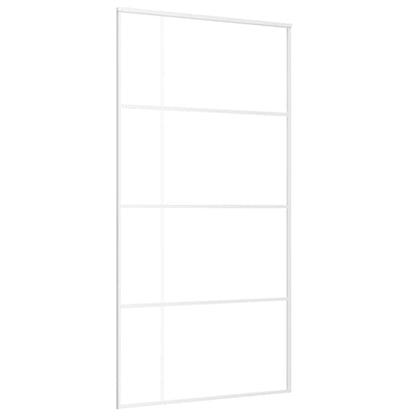 151688 vidaXL Sliding Door ESG Glass and Aluminium 102,5x205 cm White