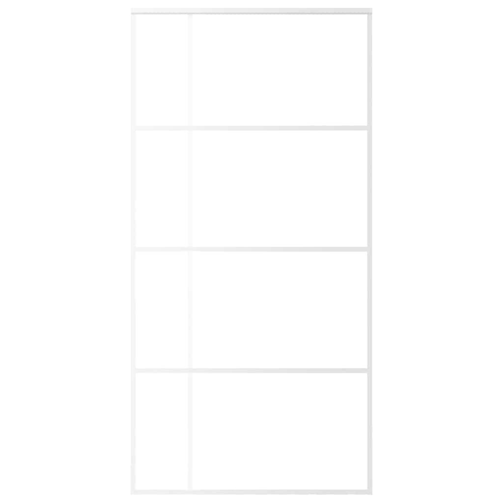 151688 vidaXL Sliding Door ESG Glass and Aluminium 102,5x205 cm White